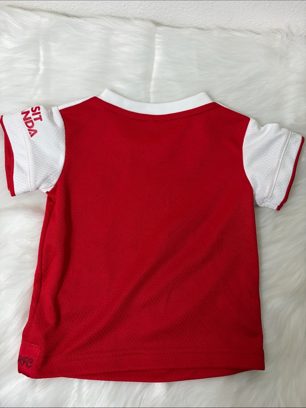 Adidas Red White Arsenal Soccer Shirt Shorts Set - Picture 3 of 7